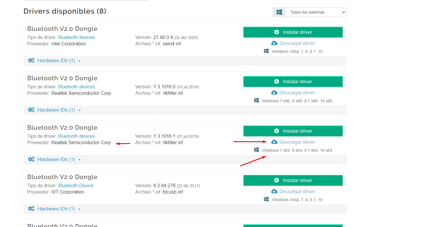 Descargar driver bluetooth usb dongle waloup