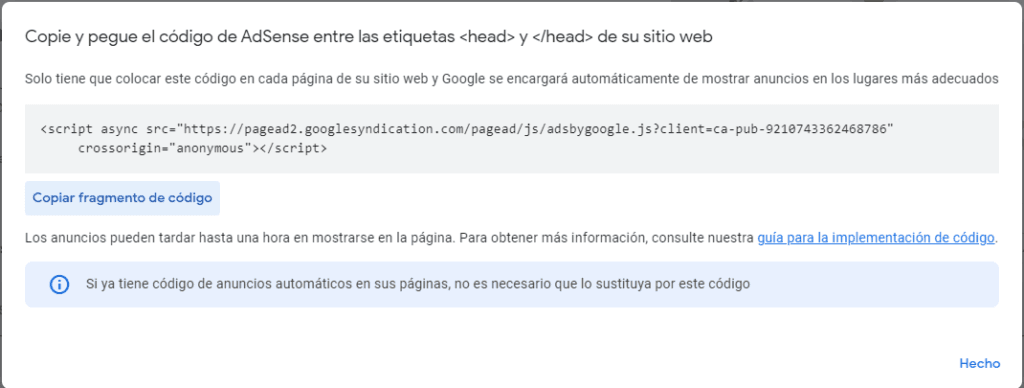 anuncios automáticos de Adsense